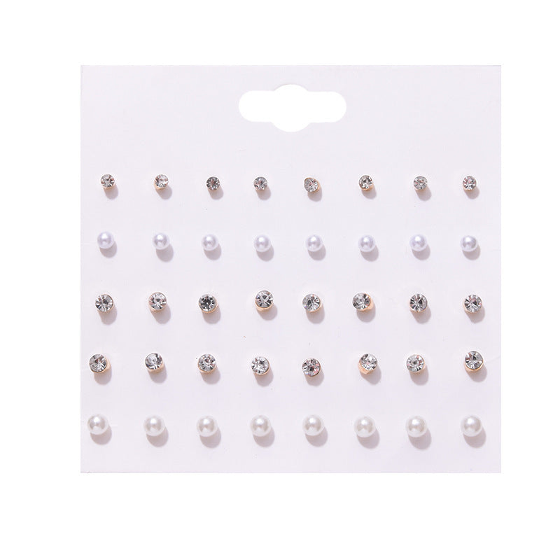 Fashion Zircon Octopus Stud Earrings Set - 12 Pairs Trendy Minimalist Jewelry for Women