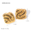 1 Pair Simple Style Solid Color Plating 304 Stainless Steel 18K Gold Plated Ear Studs