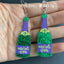 1 Pair Casual IG Style Animal Tree Wine Glass Acrylic Drop Earrings, Mardi Gras Carnival Tricolor Alpaca Champagne Bottle Ice Cream Tree Stud Earrings