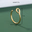 Stainless Steel Gold Fake Nose Ring for Couples - Non-Piercing Punk Nose Jewelry