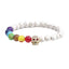 Fashion Multicolor Lava Stone & White Agate Beaded Bracelets