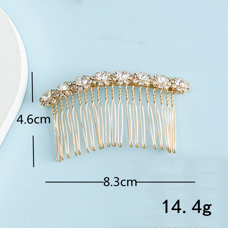 Women's Rhinestone Sunflower Bridal Hair Comb with Artificial Diamond Inlay