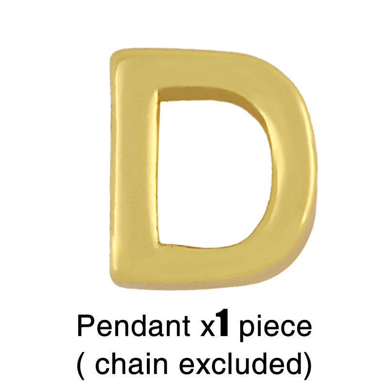 18k Gold Plated Alphabet Pendant Necklace - Minimalist Initial Choker Chain