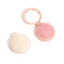 Casual Marble Resin Hair Comb with Portable Folding Mirror