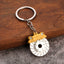 Simple Alloy Unisex Keychain with Creative Car Parts Design