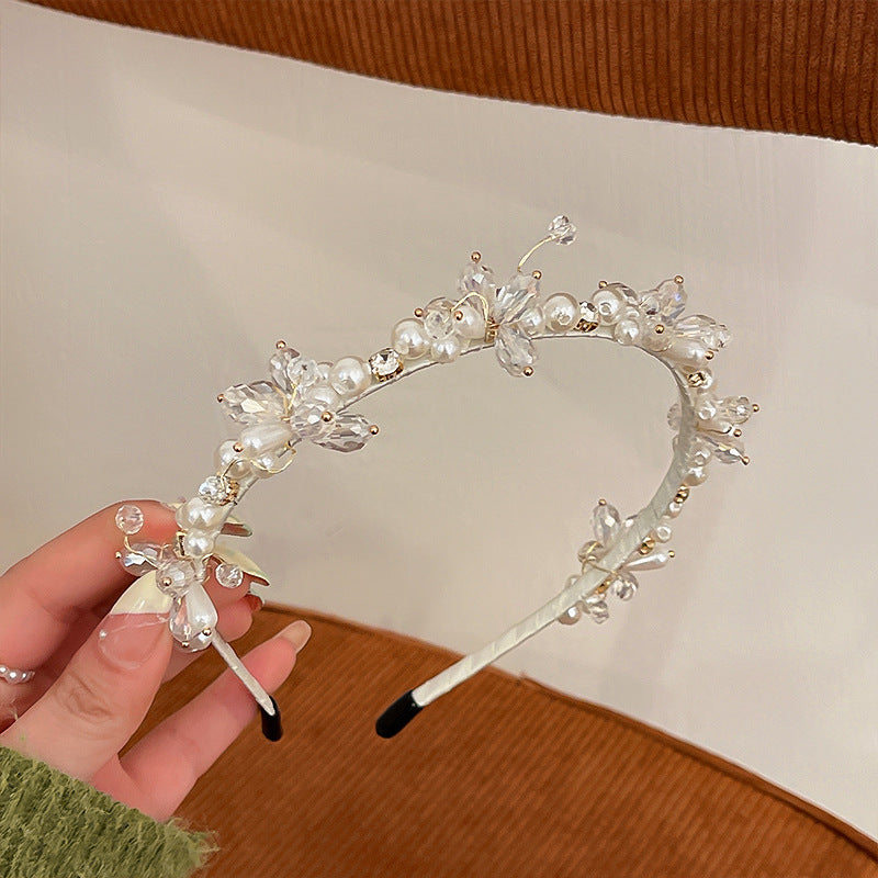 Women's Baroque Pearl & Rhinestone Embellished Hairband