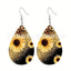 Bohemian African Style PU Leather & Acrylic Water Drop Earrings