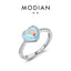 Fashion Heart-Shaped Sterling Silver Zircon Ring