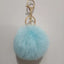 Cute Solid Color Faux Fur Pom Pom Keychain Accessory