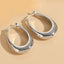 Elegant 14k Gold Plated Asymmetrical Double Ring Hoop Earrings