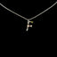 Simple Style 18k Gold Zircon Letter Pendant Necklace