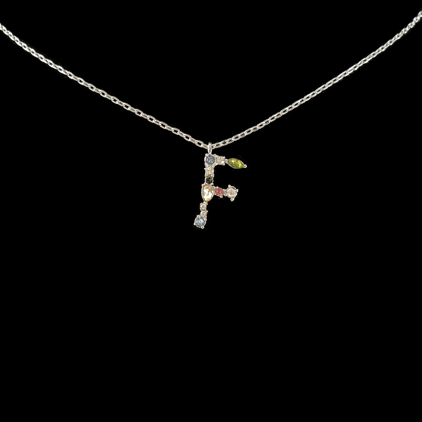 Simple Style 18k Gold Zircon Letter Pendant Necklace