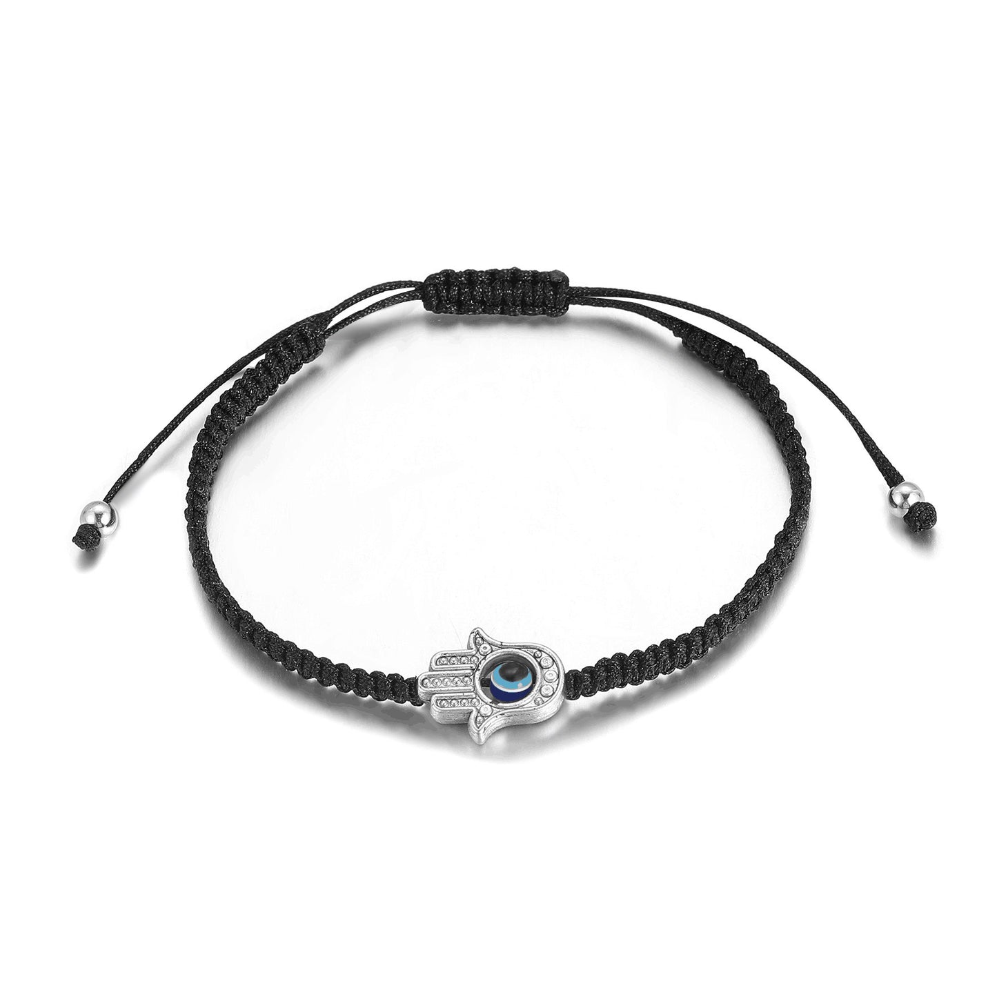 Evil Eye Hand of Fatima Ethnic Style Unisex Braided Bracelet