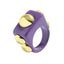 Candy Color Acrylic Resin Inlaid Metal Bead Ring - Trendy Summer Statement Jewelry