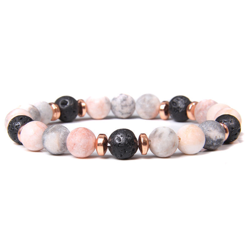 Retro Natural Stone Aromatherapy Beaded Bracelet Set