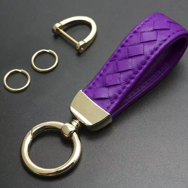 Simple Rhombus PU Leather Zinc Alloy Women's Bag Keychain Pendant