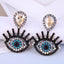 Fashion Metal Flashing Diamond Devil's Eye Earrings