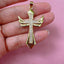 Simple Style Zircon Cross Pendant Necklace DIY Jewelry Accessories