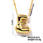 304 Stainless Steel Gold Plated Alphabet Pendant Necklace