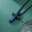 Hip-Hop Retro Cross Carbon Fiber Titanium Steel Men's Pendant Necklace