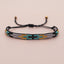 Retro Color Block Hand-Woven Bohemian Friendship Bracelet with Rice Beads