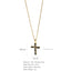 Elegant Multicolor Zircon Cross Pendant Necklace