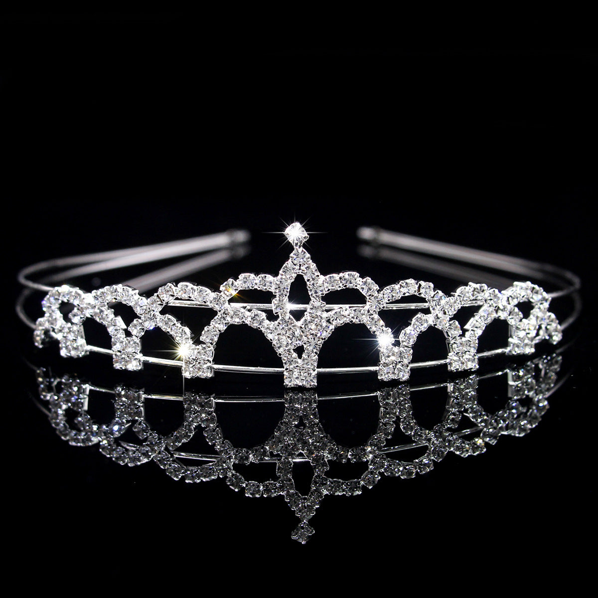 Women's Elegant Bridal Rhinestone & Pearl Crown Headband