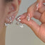 1 Pair Simple Style Solid Color Inlay Alloy Zircon Ear Studs