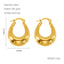 1 Pair Retro 18K Gold Plated Stainless Steel Hollow Polished Earrings