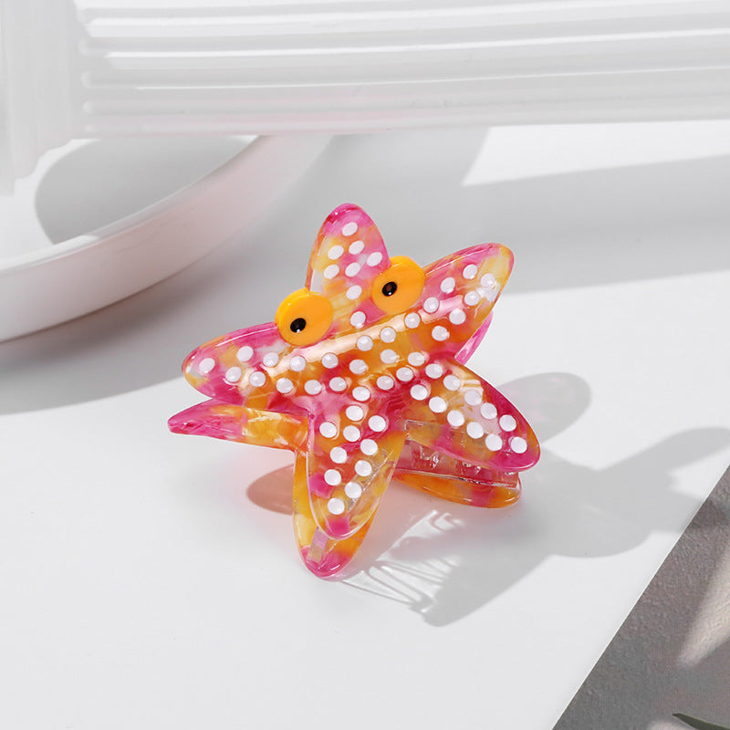 Women's Elegant Starfish Acetate Hair Claw Clip