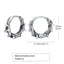 Retro Punk U Shape Enamel Carved Stainless Steel Earrings