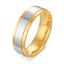 Ladies' Geometric Stainless Steel Couple Rings - Gold Plated Finish