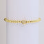 18k Gold Plated Copper Letter Zircon Beaded Stretch Bracelet