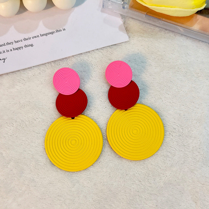 Artistic Geometric Alloy Spray Paint Women's Earrings