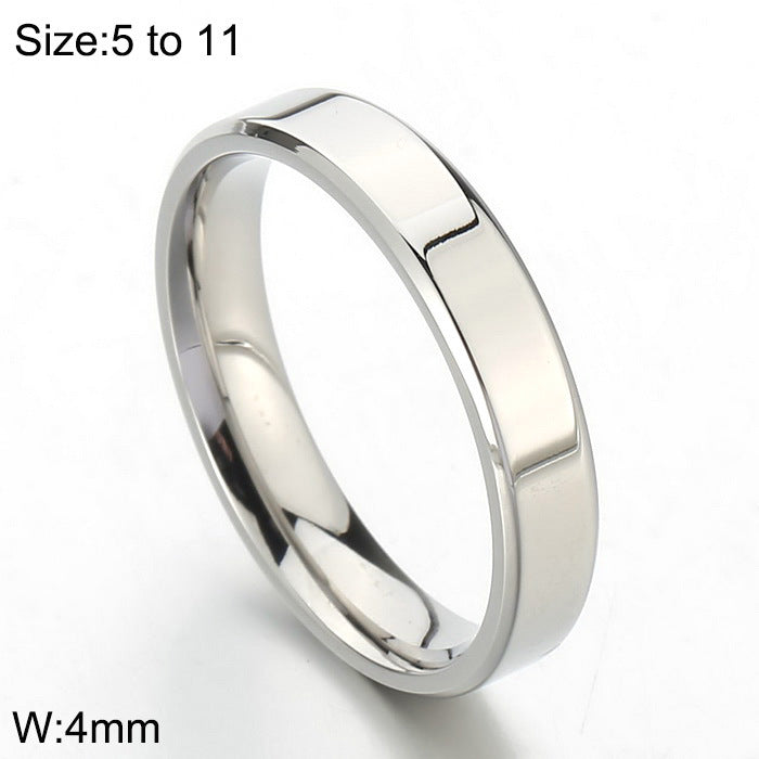 18K Gold Plated Stainless Steel Minimalist Couple Rings