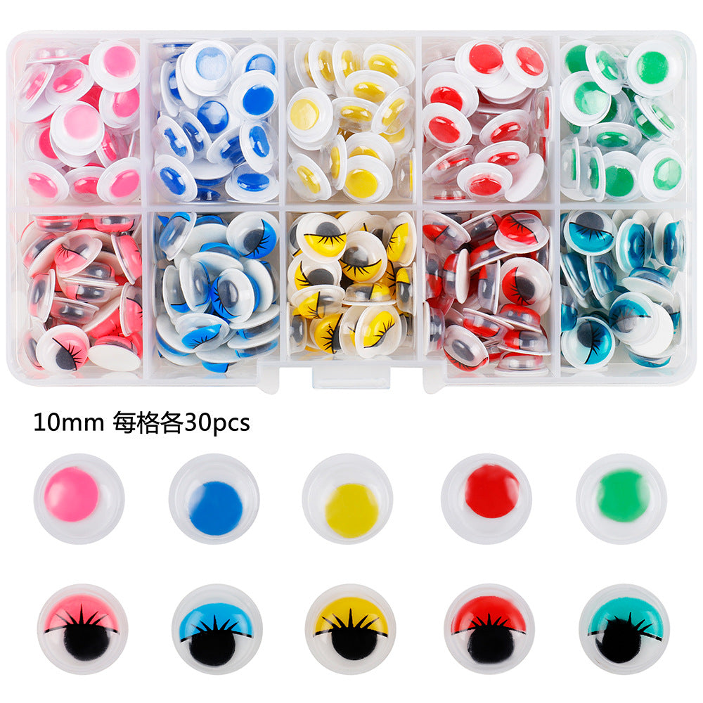 Simple Style Colorful DIY Eye Stickers for Jewelry and Craft Decoration - 1 Box