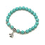 Retro Ethnic Geometric Turquoise Beaded Bracelet Set with Cross Charms