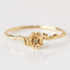 Elegant Glam Vintage Adjustable December Birthstone Flower Gold Plated Ring