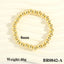 Hip-hop Style 18k Gold Plated Copper Beaded Stretch Bracelet