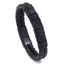 Men's Punk Style Stainless Steel and PU Leather Bracelet