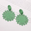 1 Pair Fashion Solid Color Flower Alloy Plating Women'S Chandelier Earrings