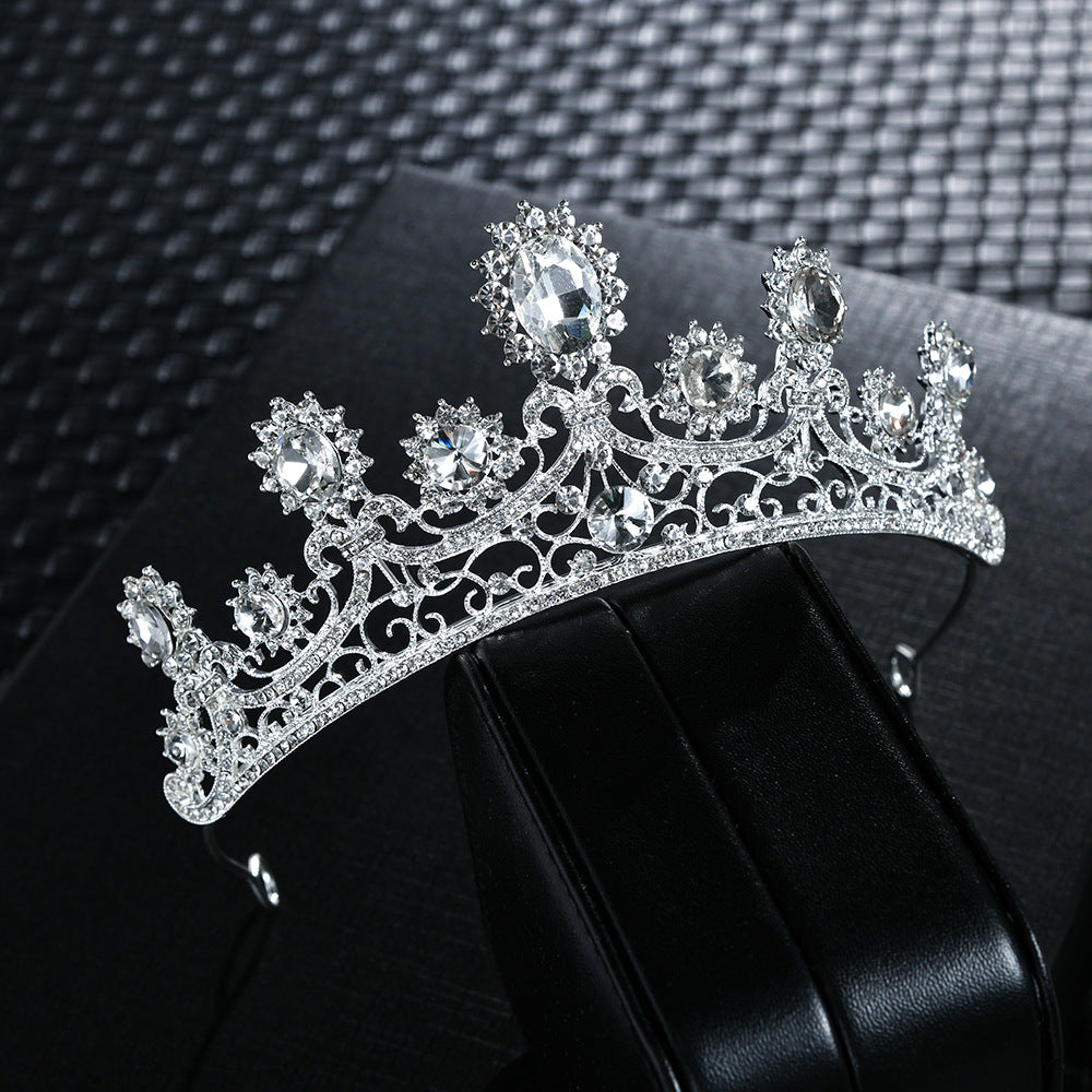 Zircon Inlay Baroque Bridal Tiara Headband