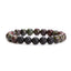 Natural Stone Sunstone and Black Rutilated Quartz Bracelet for Men