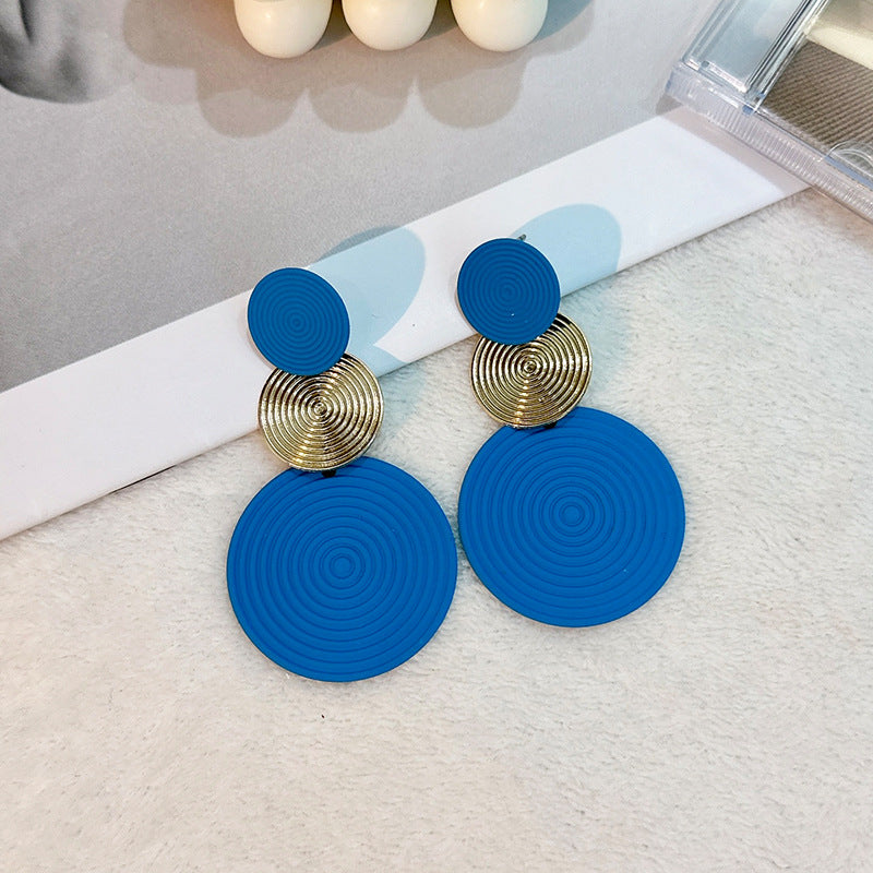 Artistic Geometric Alloy Spray Paint Women's Earrings