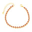 Minimalist Gold Plated Zircon Bracelet with Colorful Stones