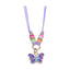 Colorful Butterfly Heart Kids' Friendship Bracelet and Necklace Set