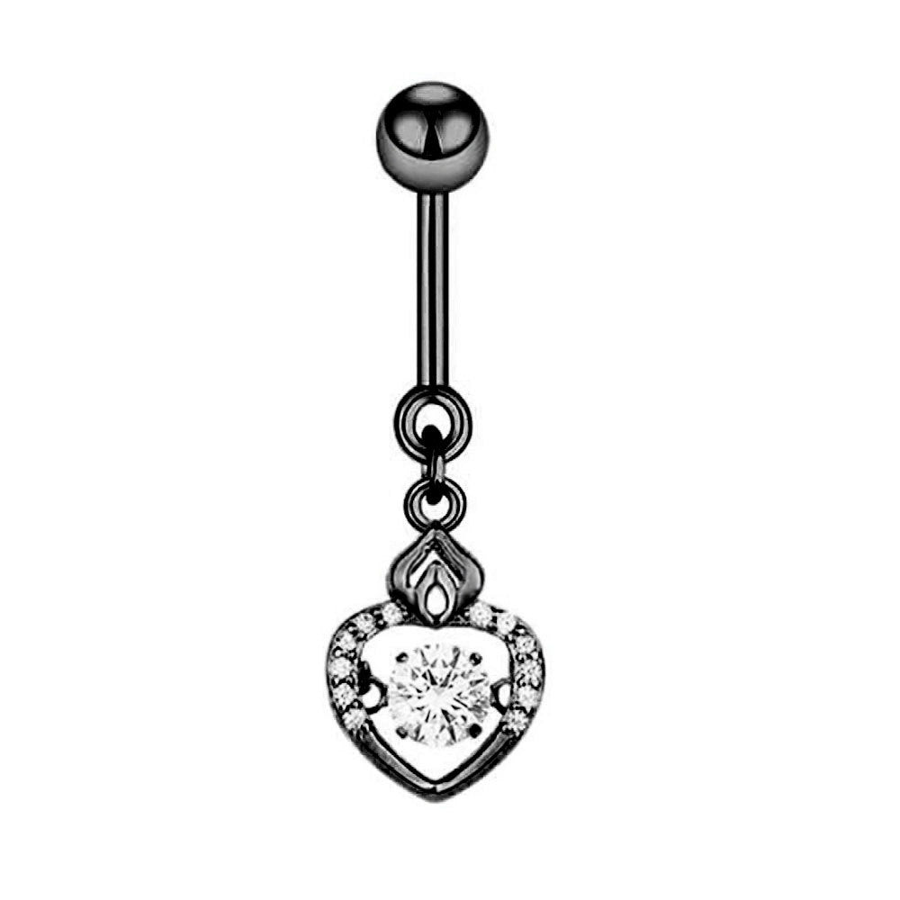 Geometric Zircon Butterfly Belly Ring 316 Stainless Steel Copper Inlay