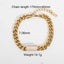 Cuban Retro 18K Gold Plated Stainless Steel Chain Bracelet