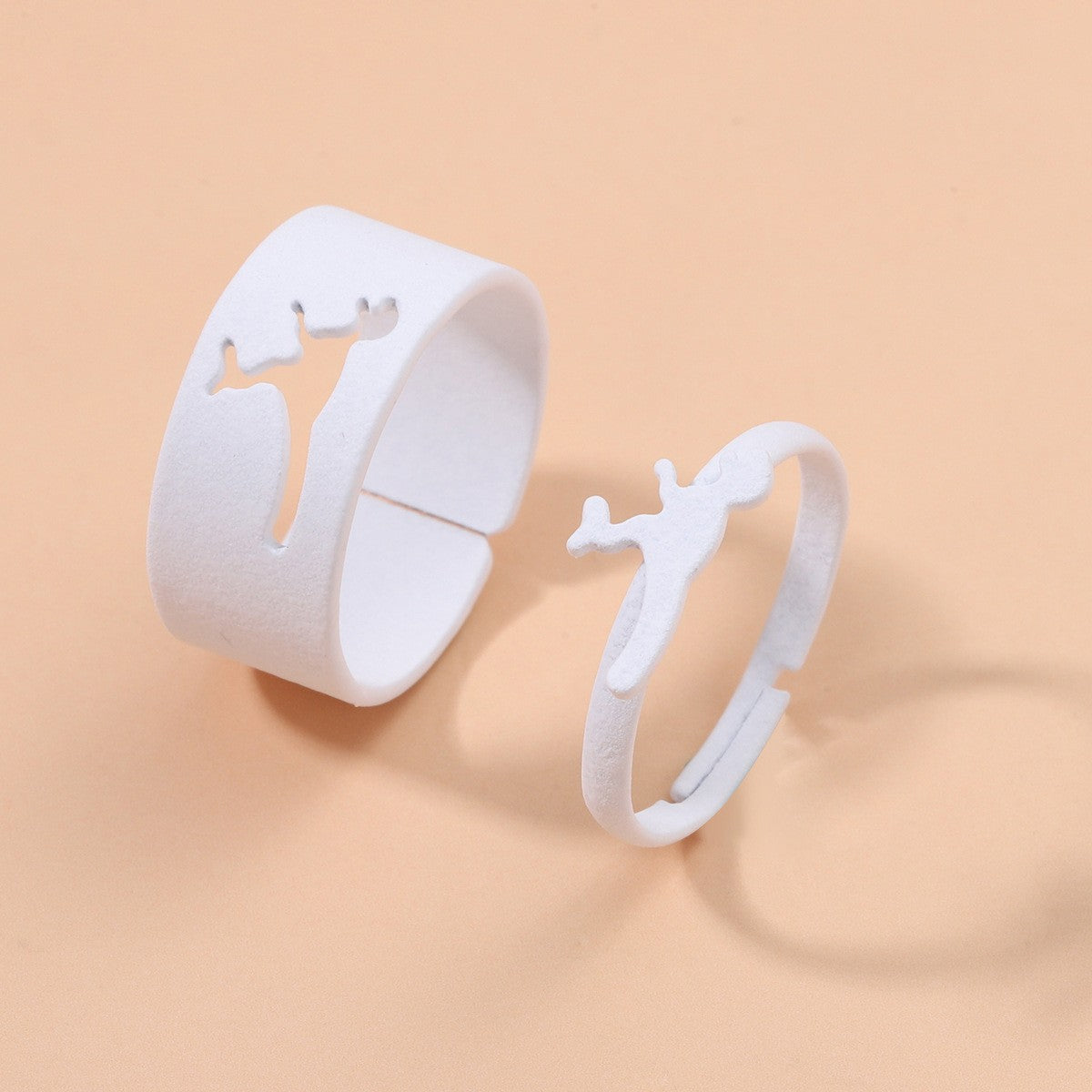 Fashion Star Butterfly Airplane Metal Unisex Open Ring Set - Creative Animal Design Adjustable Rings