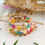 Sweet Smile Pearl & Rainbow Beaded Multi-Layer Bracelet Set for Women